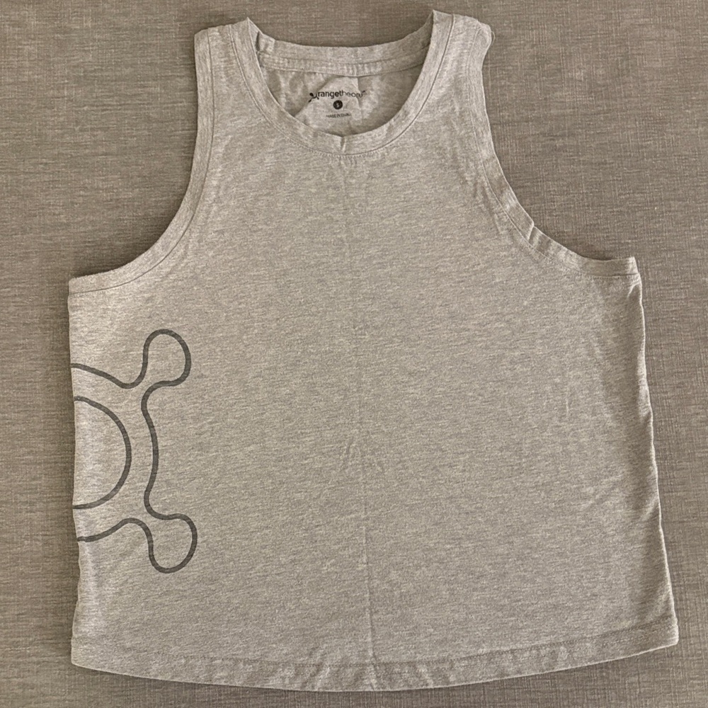 Gray Crop Tank Top with Orangetheory Logo